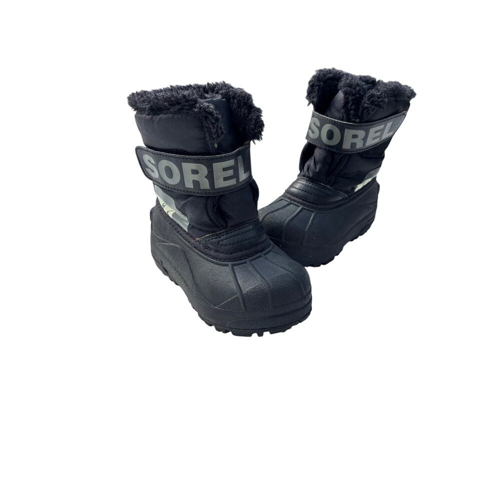 Sorel Snow Commander Black Toddler Boots 9